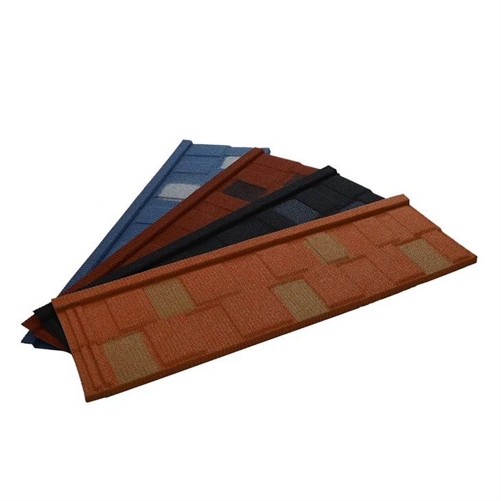 Stone Coated Metal Roofing Shingles Heat Resistant For House factory